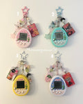 Round tamagotchi keychain